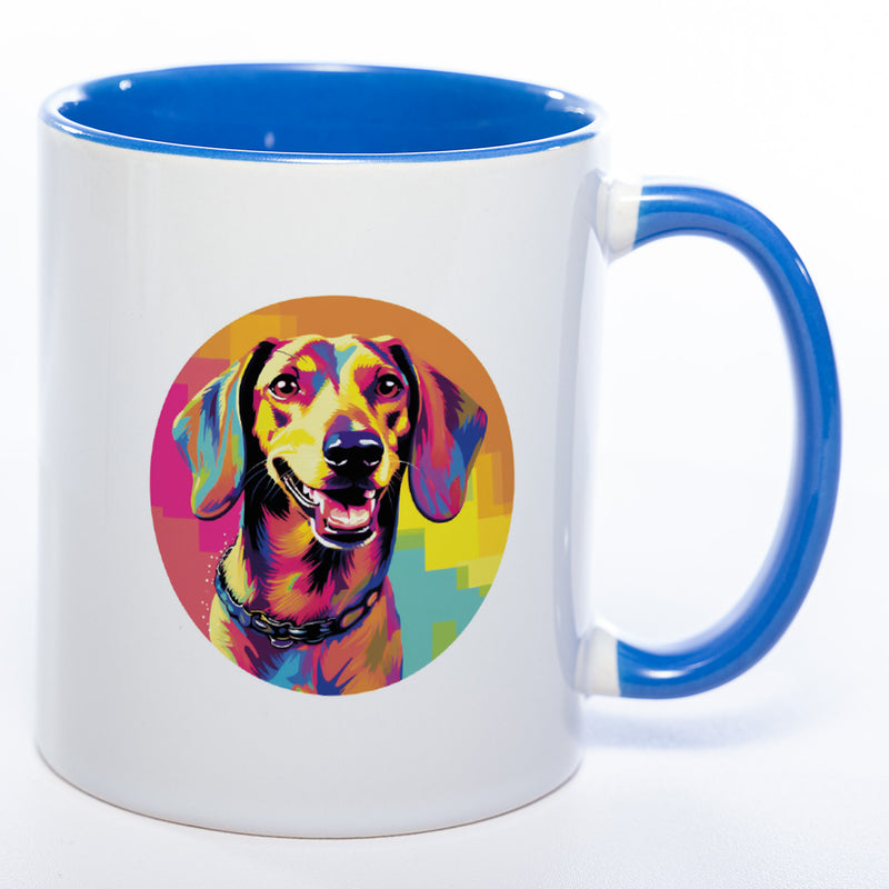 Mug Art Tasse mit Dackel Motiv 2 & wahlweise mit NAMEN - Kaffeetasse StickyWorld Exclusive