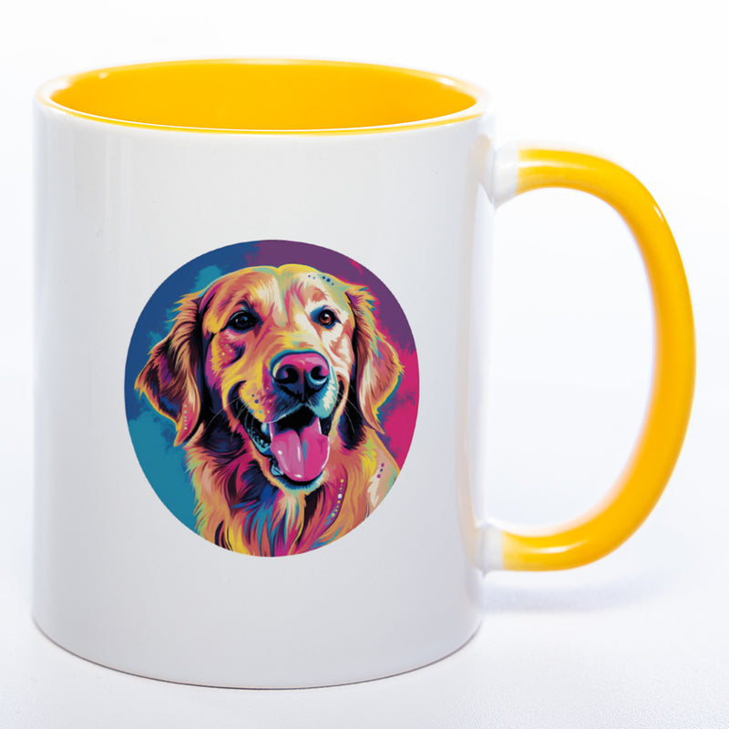 Mug Art Tasse mit Golden Retriever Motiv  2 & wahlweise mit NAME - Kaffeetasse StickyWorld Exclusive