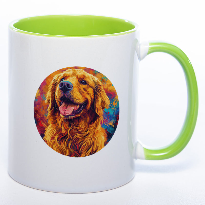 Mug Art Tasse mit Golden Retriever Motiv 4 & wahlweise mit NAME - Kaffeetasse StickyWorld Exclusive