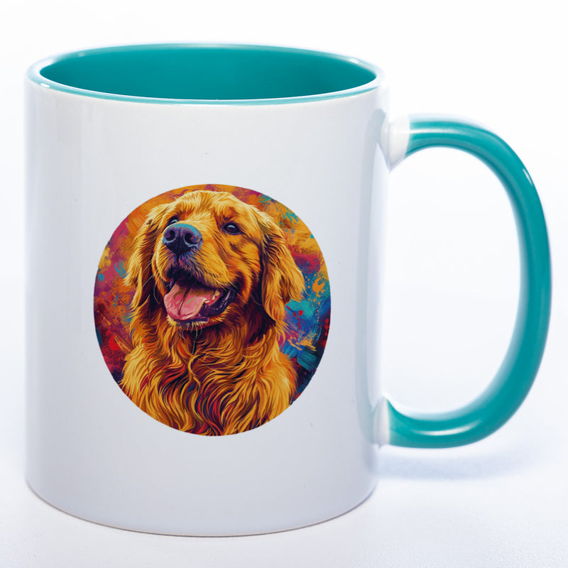 Mug Art Tasse mit Golden Retriever Motiv 4 & wahlweise mit NAME - Kaffeetasse StickyWorld Exclusive