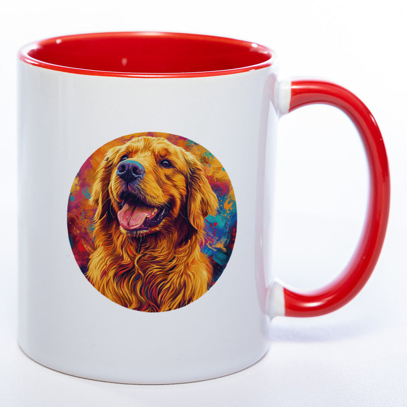 Mug Art Tasse mit Golden Retriever Motiv 4 & wahlweise mit NAME - Kaffeetasse StickyWorld Exclusive
