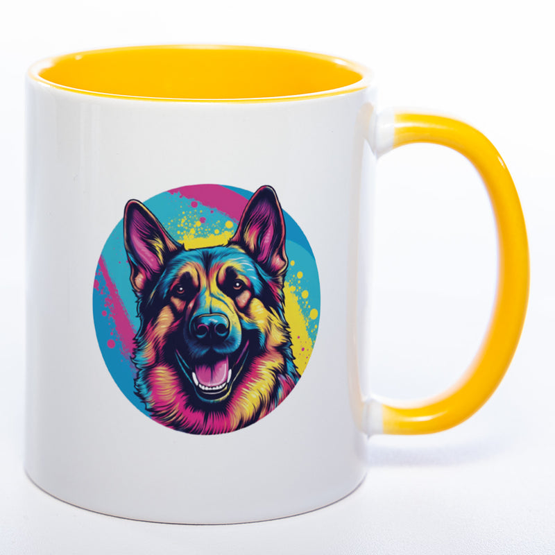 Mug Art Tasse mit Schäferhund Motiv 2 & wahlweise mit NAME - Kaffeetasse StickyWorld Exclusive
