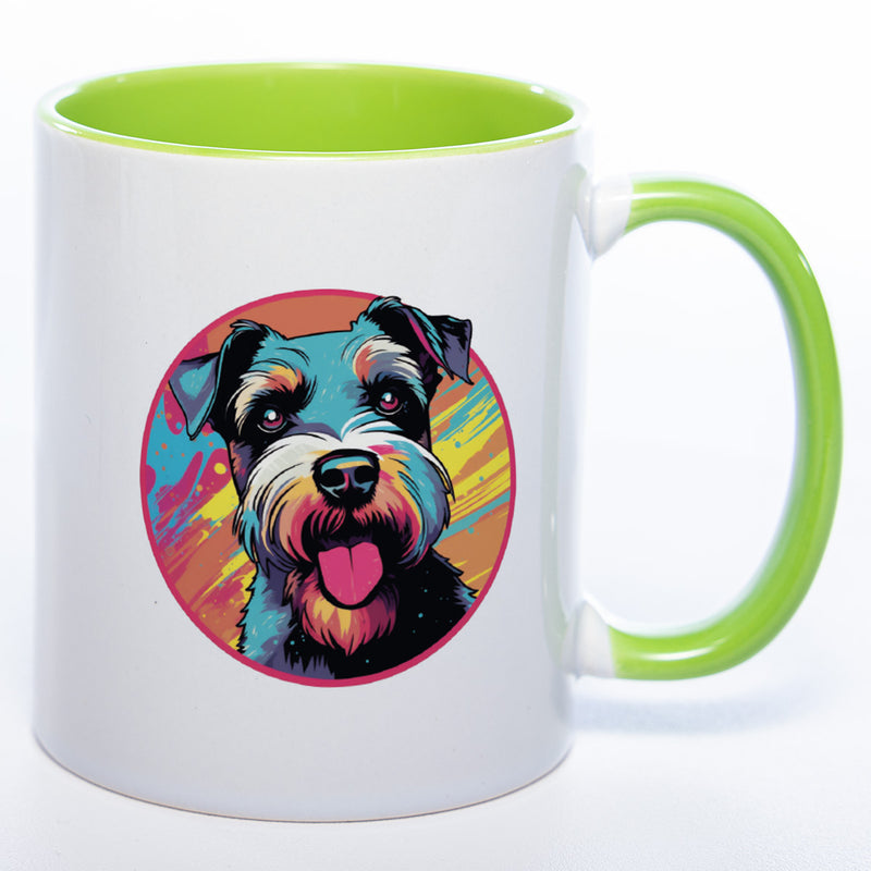 Mug Art Tasse mit Schnauzer Motiv  & wahlweise mit NAME - Kaffeetasse StickyWorld Exclusive
