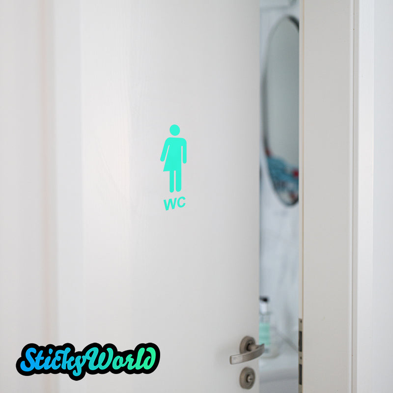 WC Unisex | Sticker für Türen