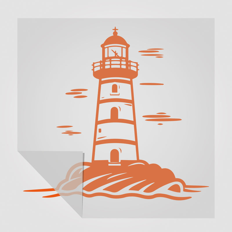 Aufkleber Leuchtturm Motiv 2 | Sticker für Campingfahrzeuge, Autos, etc.