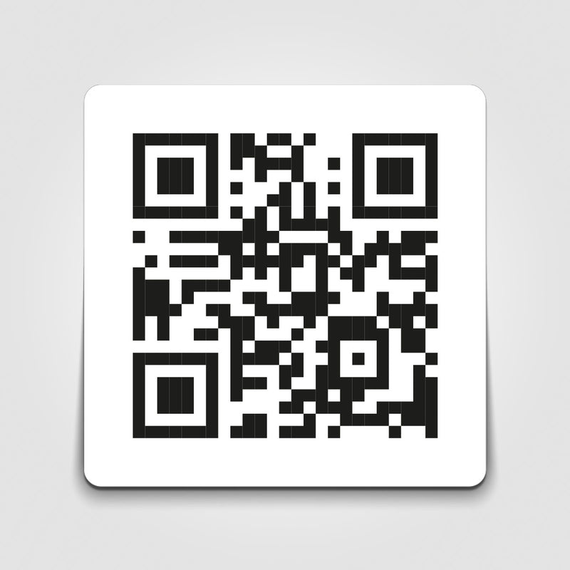QR-Code Sticker mit Deiner URL (ab 10 Stk.) – in Wunschgröße