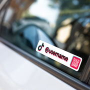 Individueller TikTok Sticker mit QR-Code und Username für Social Media Branding