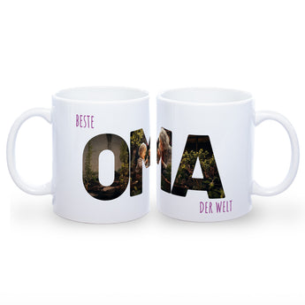 Tasse "Beste Oma der Welt" mit eigenem Foto | Garantiert spülmaschinenfest