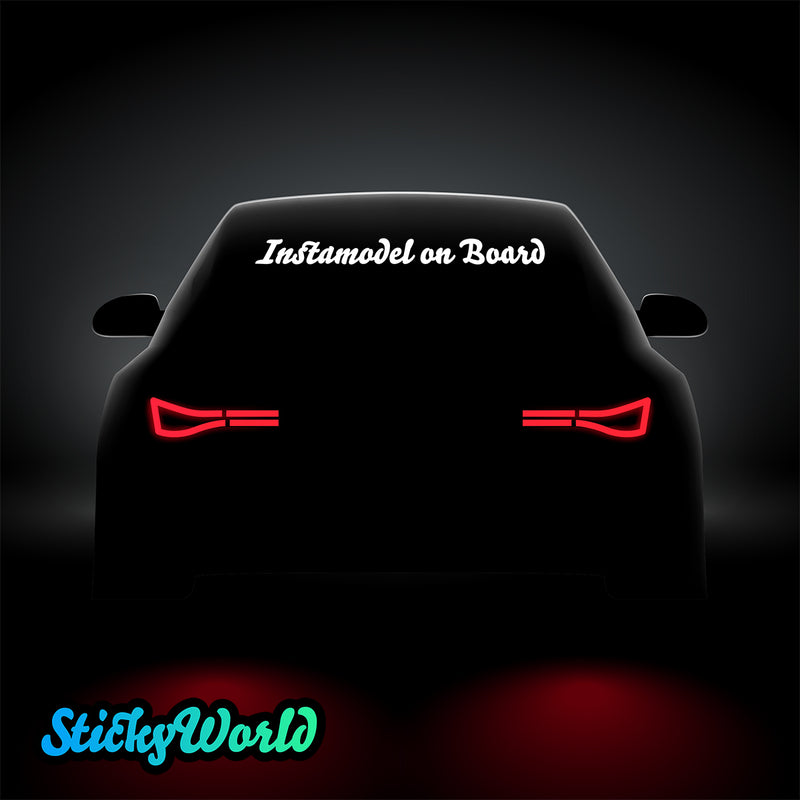 Instamodel on Board. Heckscheibe | Jetzt online gestalten
