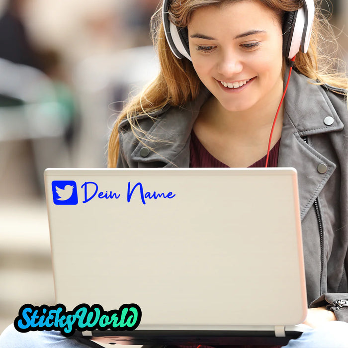 Business Paket (10 Stk.) Social Media Sticker mit Deinem Namen. Jetzt selber gestalten