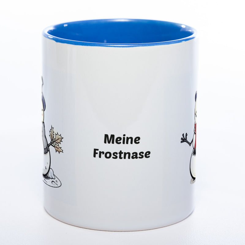 Meine Frostnase mit Wunschnamen - süße Kaffeetasse zu Weihnachten - spülmaschinenfest