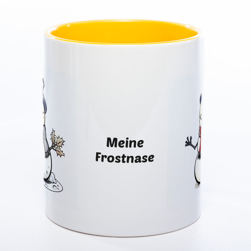 Meine Frostnase mit Wunschnamen - süße Kaffeetasse zu Weihnachten - spülmaschinenfest