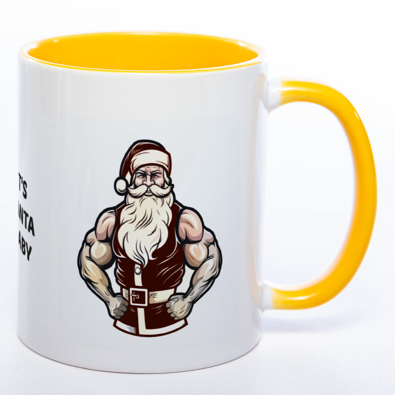 It's Santa Baby lustige Kaffeetasse zu Weihnachten mit starkem Santa - spülmaschinenfest