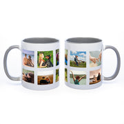 Tasse Innen und Henkel grau mit 10 Fotos