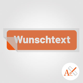 Business Paket (10 Stk.) Wunschtext Sticker im BOLD-Design ECKIG