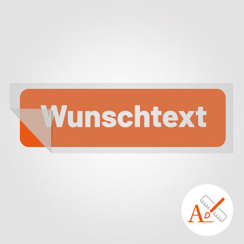 Wunschtext Sticker im BOLD-Design ECKIG