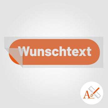 Wunschtext Sticker im BOLD-Design RUND