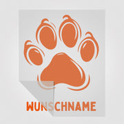 Hundepfoten Sticker mit Wunschnamen