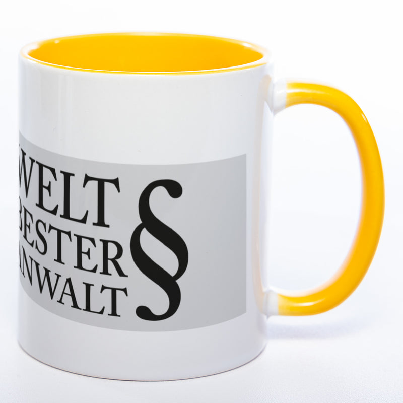 Tasse "Welt(zweit)bester Anwalt" mit Foto (HD Druck) | Jetzt selbst gestalten! spülmaschinenfest