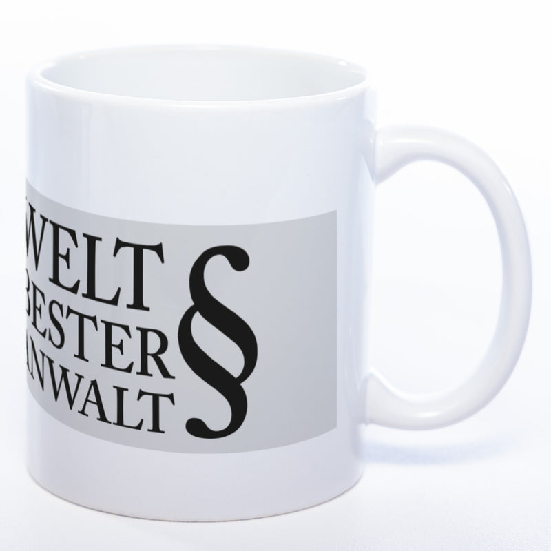Tasse "Weltbester Anwalt" mit Foto (HD Druck) | Jetzt selbst gestalten! spülmaschinenfest