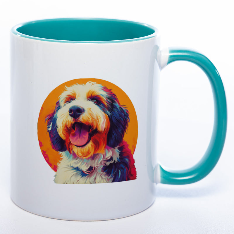 Mug Art Tasse mit Bobtail Motiv 2 & wahlweise mit NAMEN - Kaffeetasse StickyWorld Exclusive