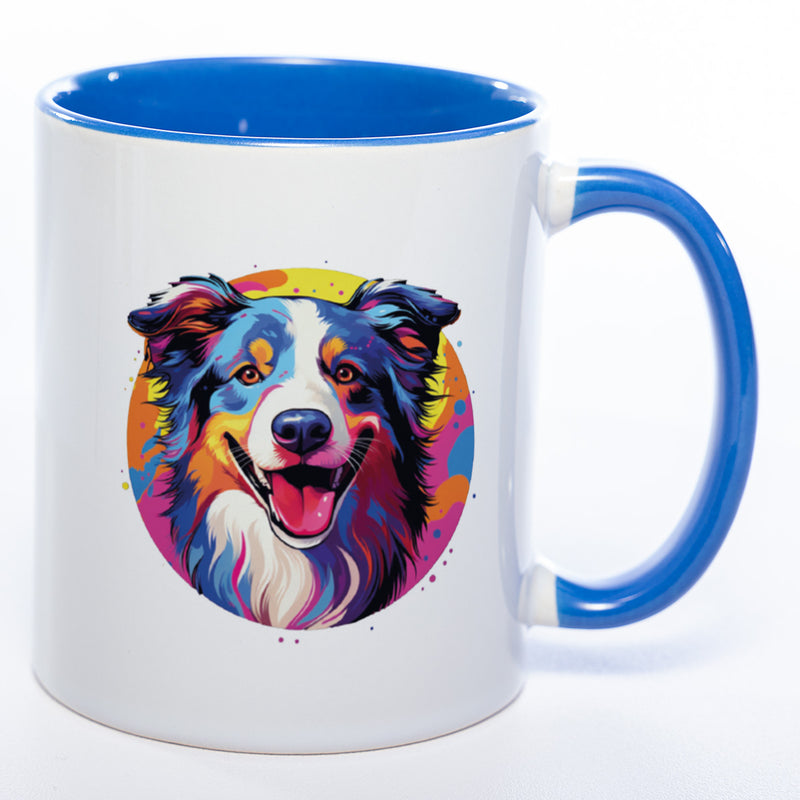 Mug Art Tasse mit Border Collie Motiv  2 & wahlweise mit NAMEN - Kaffeetasse StickyWorld Exclusive