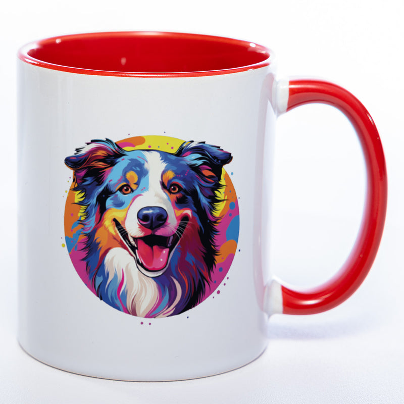 Mug Art Tasse mit Border Collie Motiv  2 & wahlweise mit NAMEN - Kaffeetasse StickyWorld Exclusive