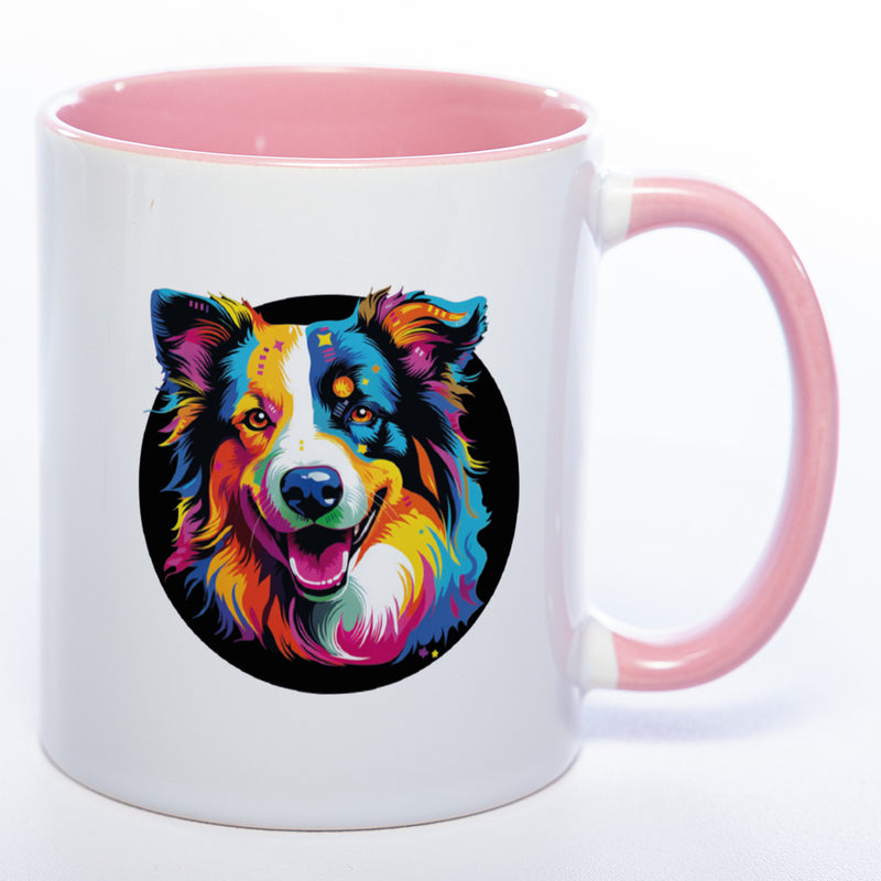 Mug Art Tasse mit Border Collie Motiv  3 & wahlweise mit NAMEN - Kaffeetasse StickyWorld Exclusive
