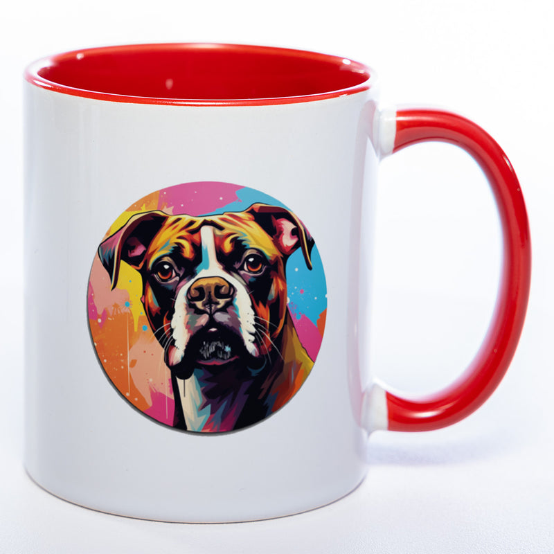 Mug Art Tasse mit Boxer Motiv 3 & wahlweise mit NAMEN - Kaffeetasse StickyWorld Exclusive