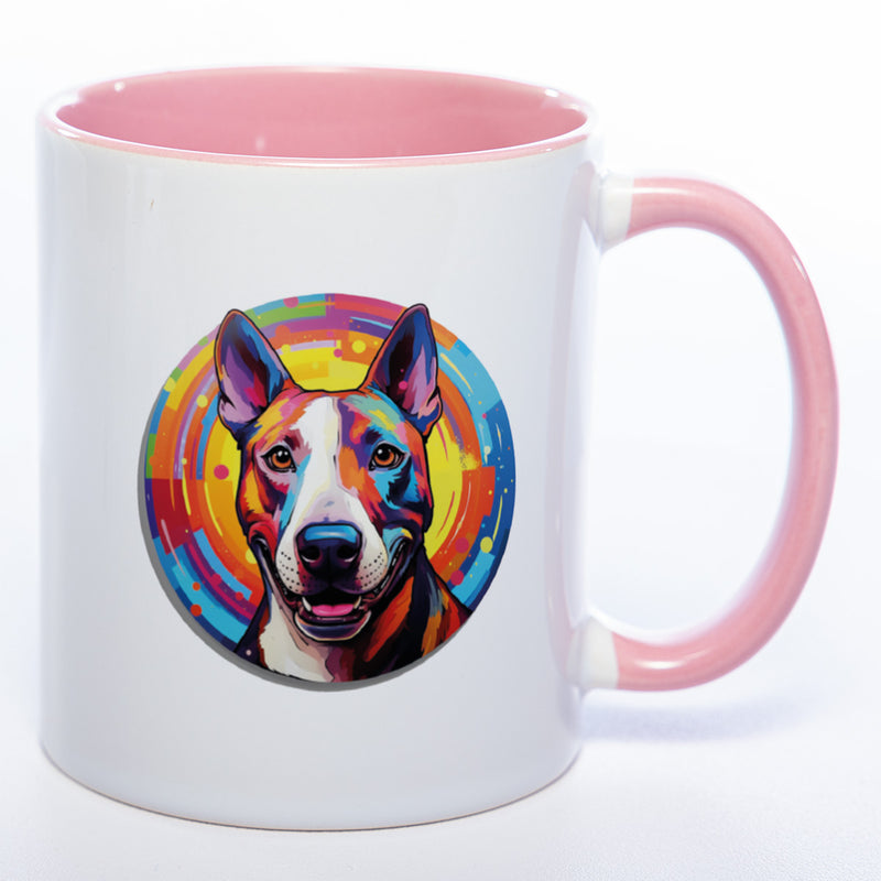 Mug Art Tasse mit Bullterrier Motiv 2 & wahlweise mit NAMEN - Kaffeetasse StickyWorld Exclusive