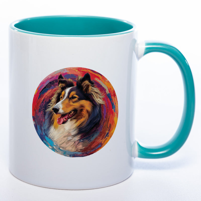 Mug Art Tasse mit Collie Motiv 2 & wahlweise mit NAMEN - Kaffeetasse StickyWorld Exclusive