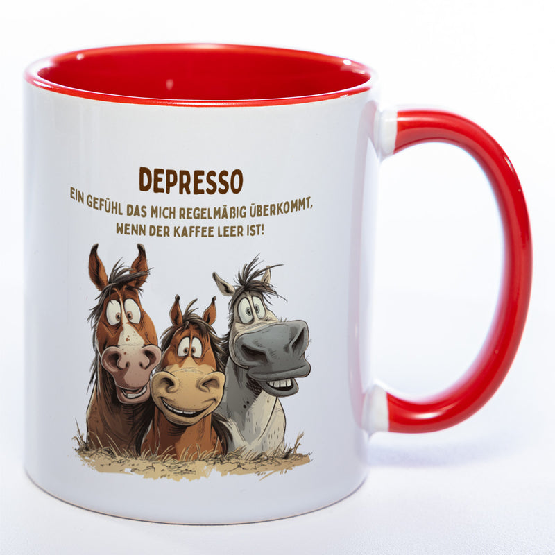 Motiv - Tasse Depresso - spülmaschinenfest