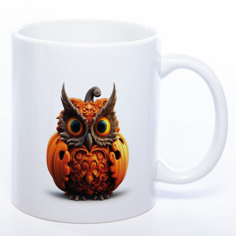 Eulen Tasse orange- exclusive Kaffeetasse spülmaschinenfest