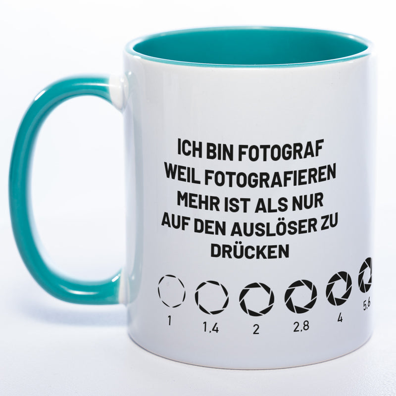 Spülmaschinenfeste Tasse "Fotograf" mit Foto (HD Druck) | Jetzt selbst gestalten!