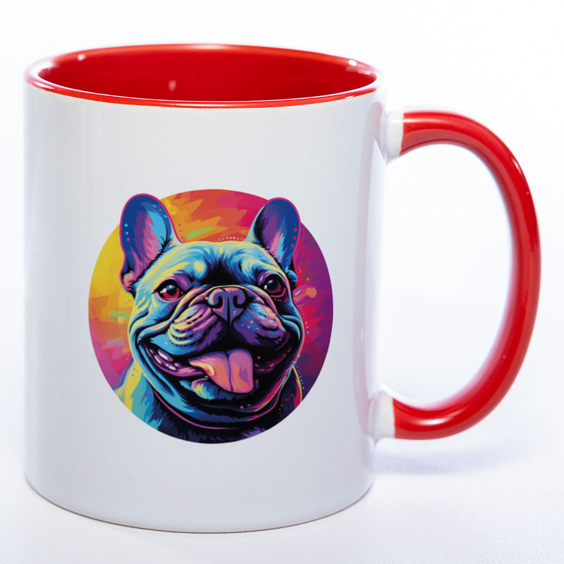 Mug Art Tasse mit Französische Bulldogge Motiv & wahlweise mit NAMEN  - Kaffeetasse StickyWorld Exclusive