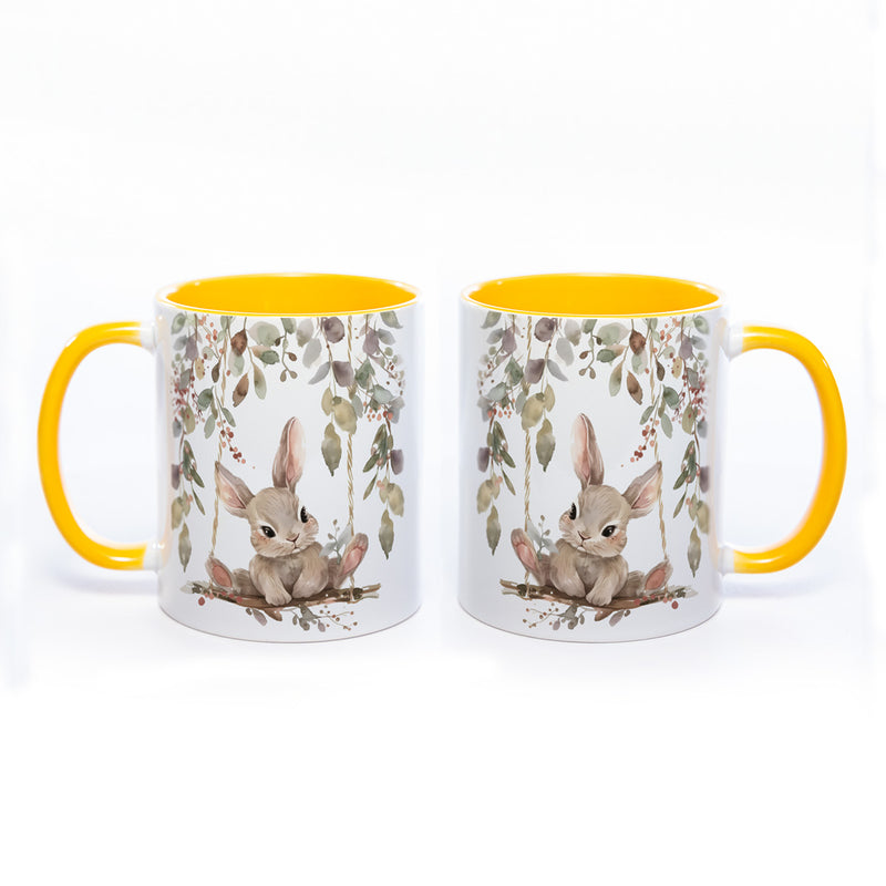 Motiv-Tasse Häschen- süße Kaffeetasse in vielen Farben - spülmaschinenfest