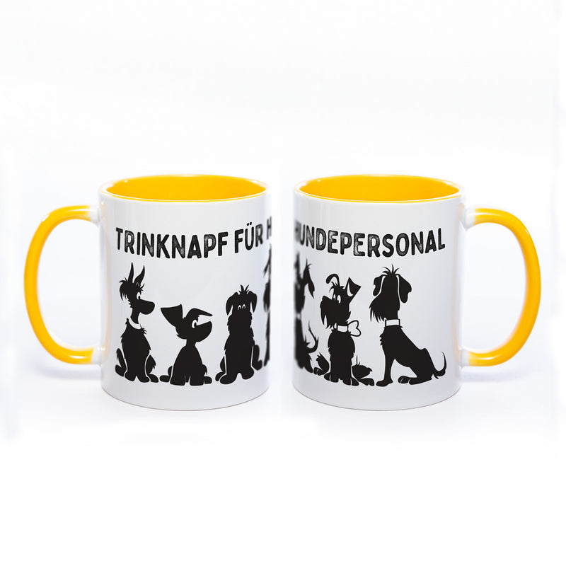 Trinknapf für Hundepersonal - spülmaschinenfeste Motiv-Kaffeeasse in vielen Farben