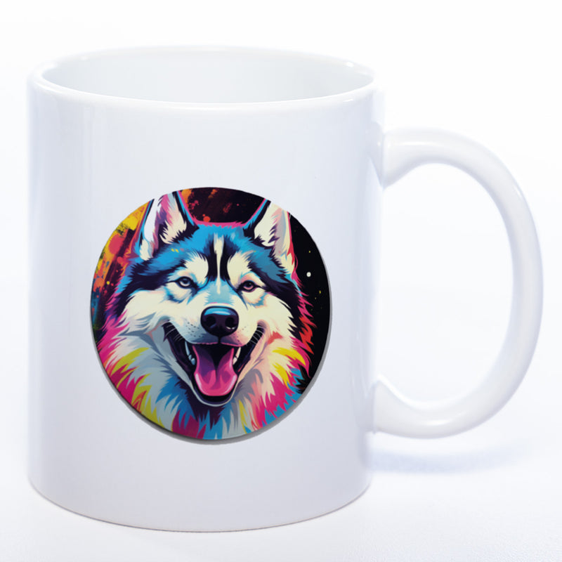 Mug Art Tasse mit Husky Motiv 2 wahlweise mit NAME - Kaffeetasse StickyWorld Exclusive