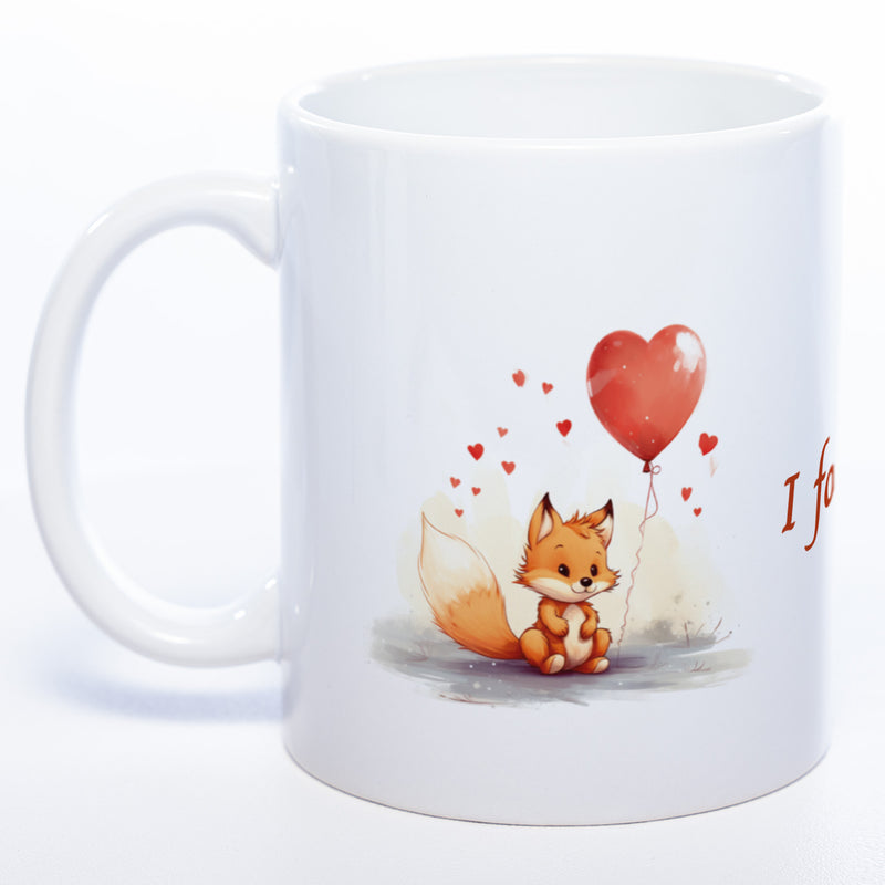 Spülmaschinenfeste Motiv-Tasse mit Spruch "I fox you" - süße Kaffeetasse in vielen Farben