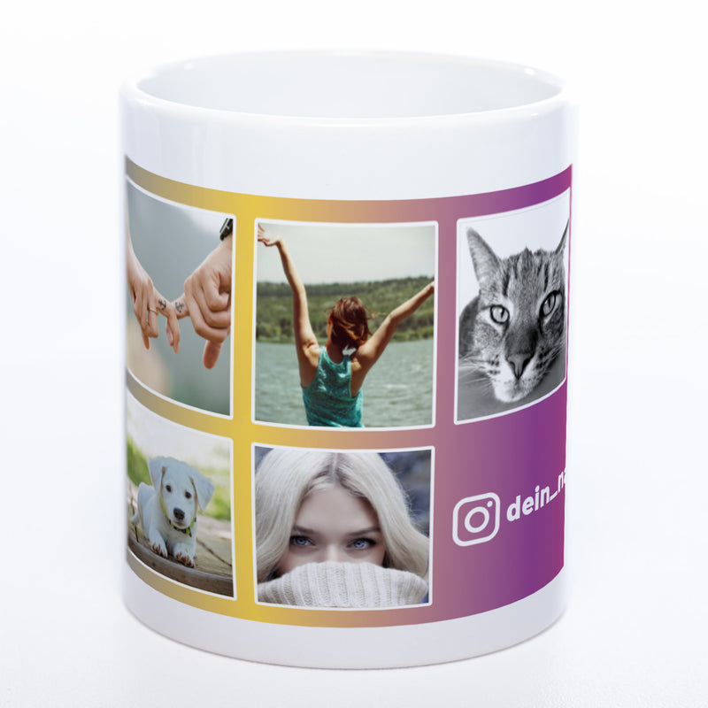 Dein Insta-Feed als Tasse spülmaschinenfest | Jetzt selbst gestalten!