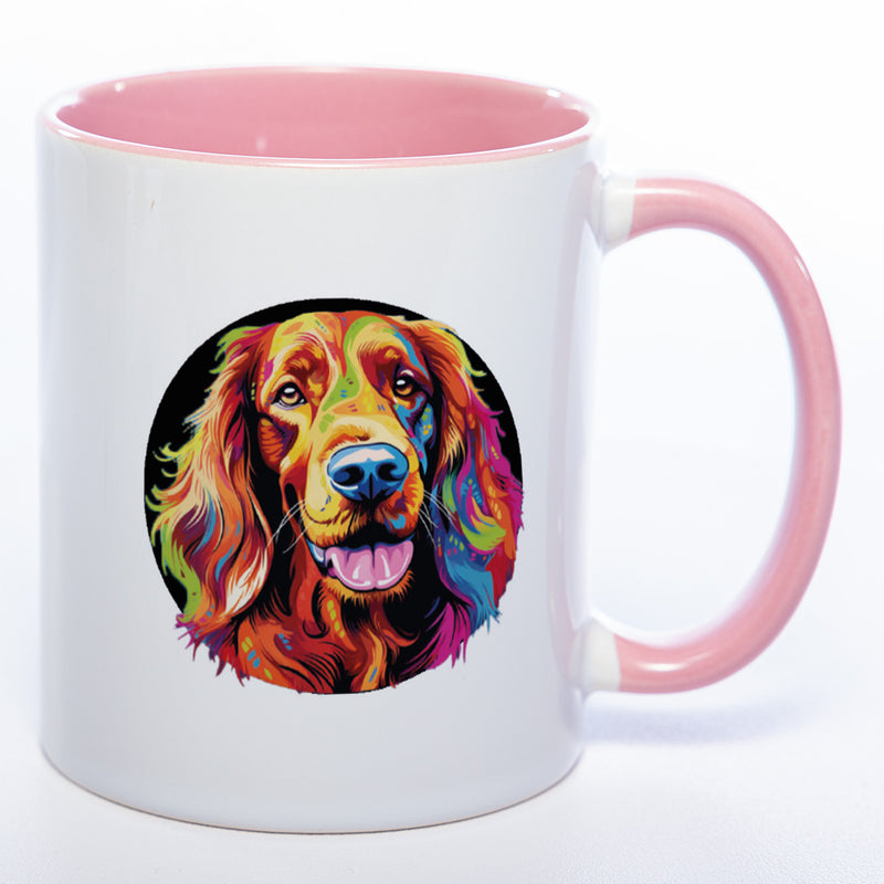Mug Art Tasse mit Irish Setter Motiv wahlweise mit NAME - Kaffeetasse StickyWorld Exclusive