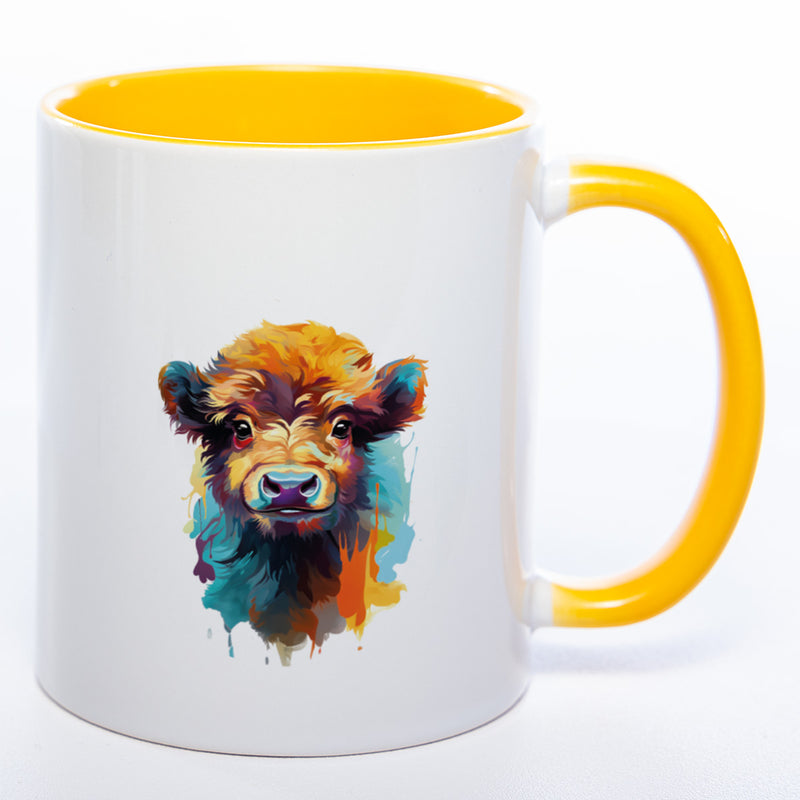 Mug Art Tasse mit Kuh Motiv  & wahlweise mit NAME - spülmaschinenfest