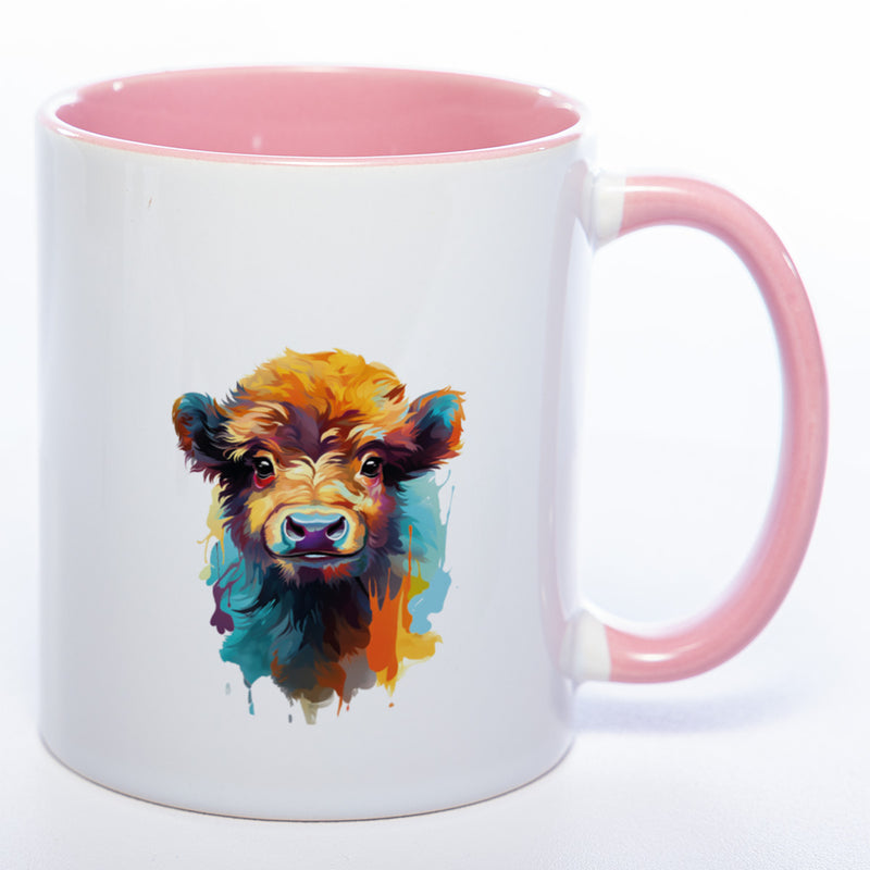 Mug Art Tasse mit Kuh Motiv  & wahlweise mit NAME - spülmaschinenfest