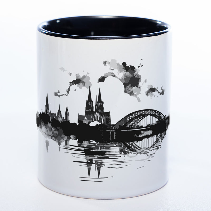 Motiv-Tasse Skyline KÖLN - mit Schriftzug KÖLN spülmaschinenfest