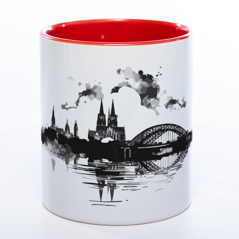 Motiv-Tasse Skyline KÖLN - mit Schriftzug KÖLN spülmaschinenfest