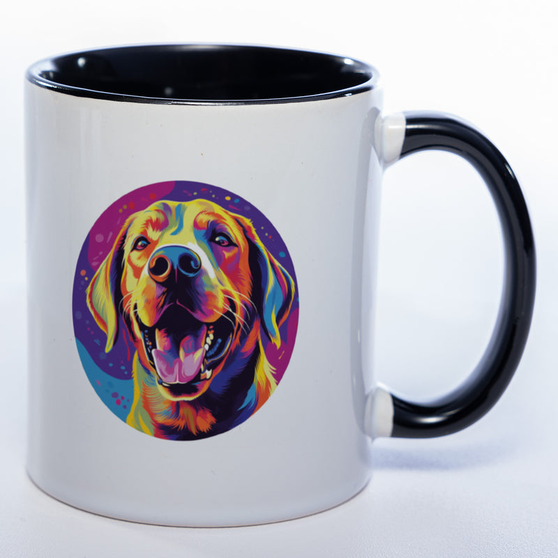 Tasse auf Wunsch mit Name Labrador schwarz