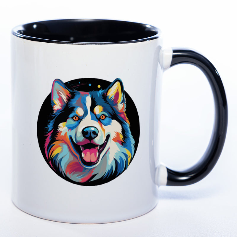 Mug Art Tasse mit Malamute wahlweise mit NAME - Kaffeetasse StickyWorld Exclusive