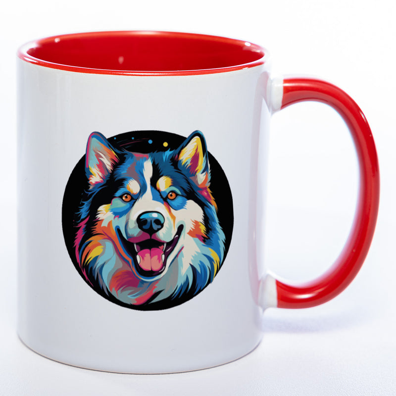 Mug Art Tasse mit Malamute wahlweise mit NAME - Kaffeetasse StickyWorld Exclusive