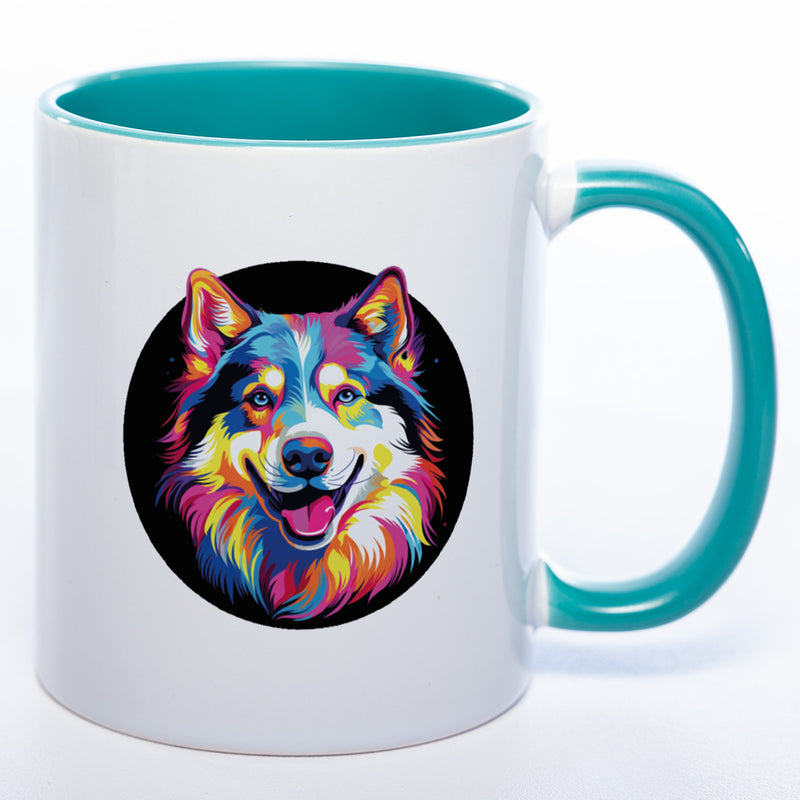 Mug Art Tasse mit Malamute Motiv 2 wahlweise mit NAME - Kaffeetasse StickyWorld Exclusive