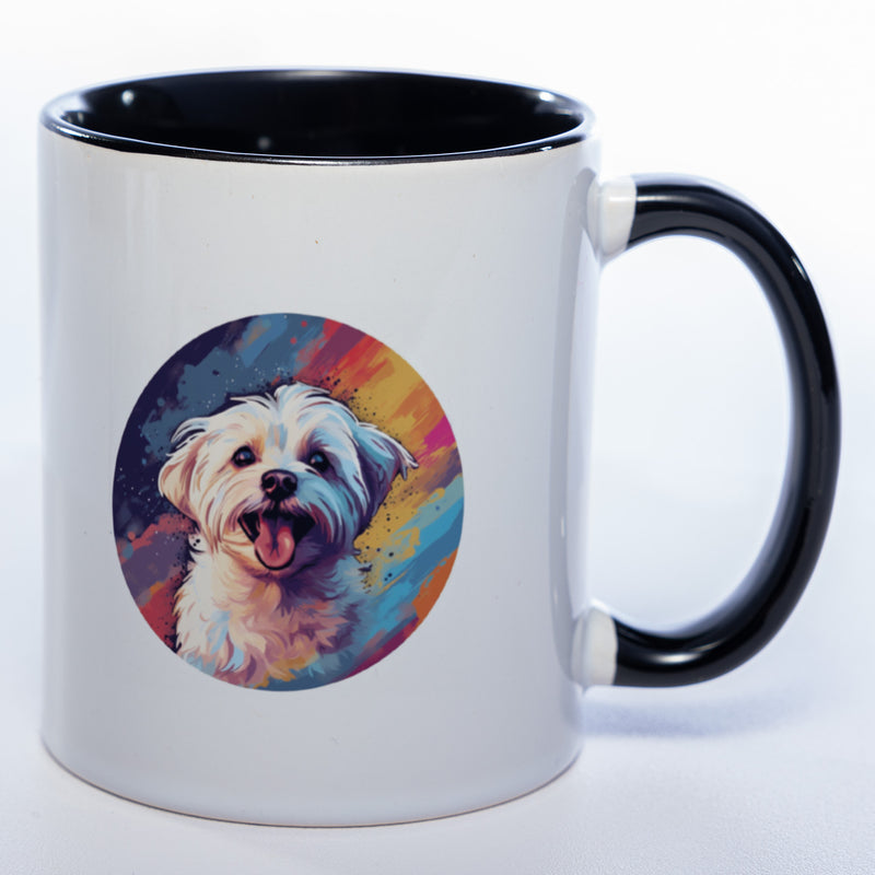 Mug Art Tasse mit Malteser Motiv& wahlweise mit NAMEN - Kaffeetasse StickyWorld Exclusive